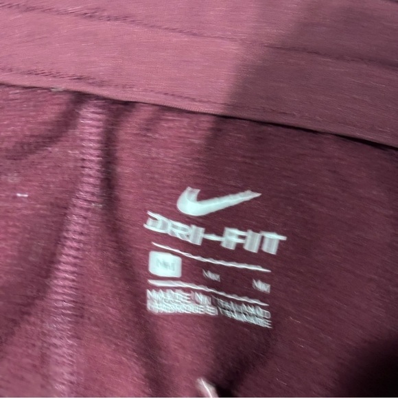 Nike Women's Therma Training Pants Burgundy/White Dri-Fit (867372-669) Size M - Picture 6 of 13